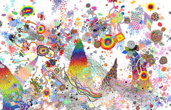 Celestial Continuum / 66 x 102см / фломастер, бумага / 2009, Jen Stark