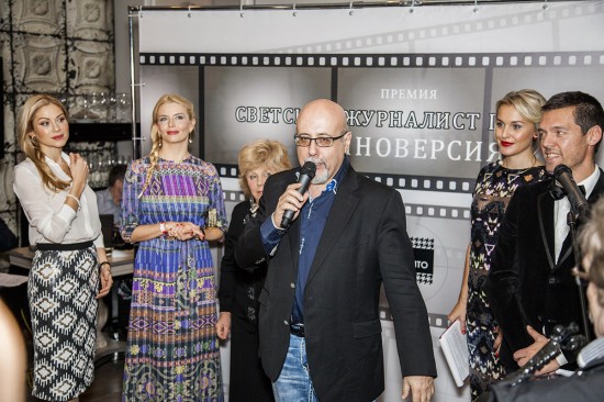 Анна Невская, Анна Чурина, Давид Шнейдеров, Анна Городжая и Михаил Мамаев. СВЕТСКИЙ ЖУРНАЛИСТ ГОДА. КИНОВЕРСИЯ