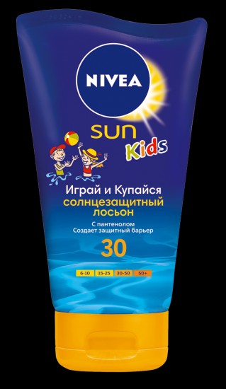 NIVEA SUN защищает детей.  Защищает взрослых