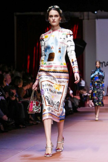 Материнская гордость от Dolce & Gabbana, осень 2015 / зима 2016