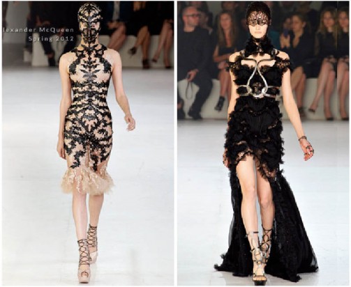 Alexander McQueen. Тренд весна-лето 2012. Черное и белое