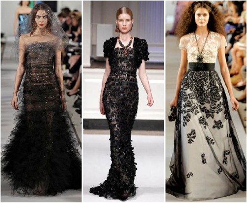 Oscar de la Renta.Тренд весна-лето 2012. Черное и белое