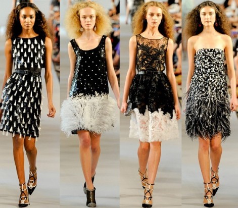 Oscar de la Renta.Тренд весна-лето 2012. Черное и белое