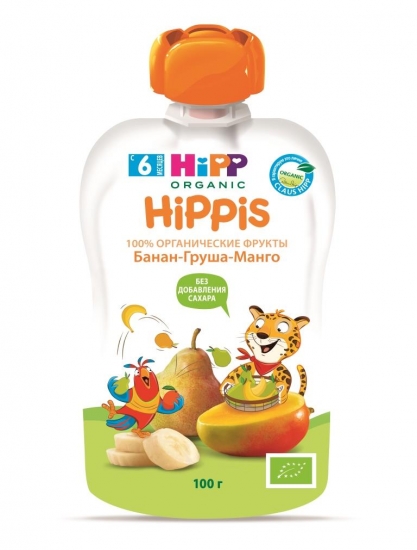 Обновленные пюре в мягкой упаковке от HiPP: веселый перекус с забавными героями
