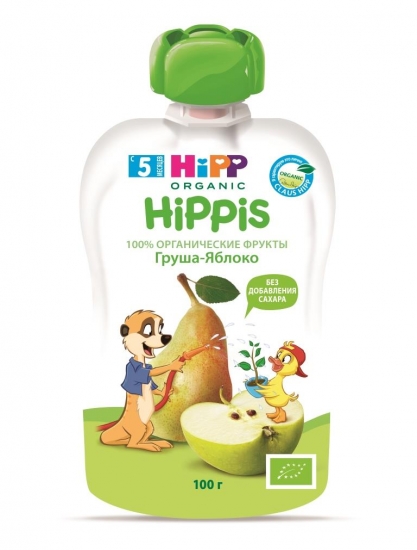 Обновленные пюре в мягкой упаковке от HiPP: веселый перекус с забавными героями