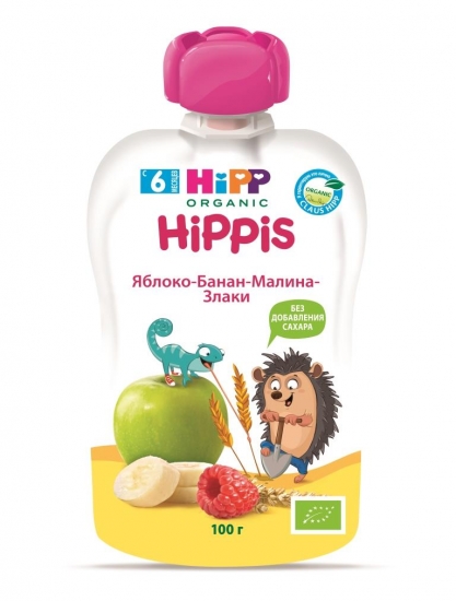 Обновленные пюре в мягкой упаковке от HiPP: веселый перекус с забавными героями