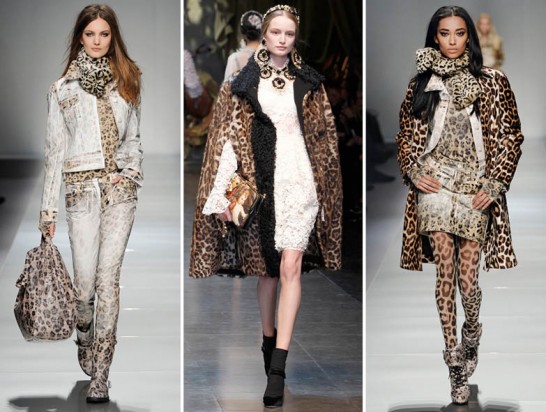 Blumarine, Dolce & Gabbana, Blumarine. Принты осени-зимы 2012-13