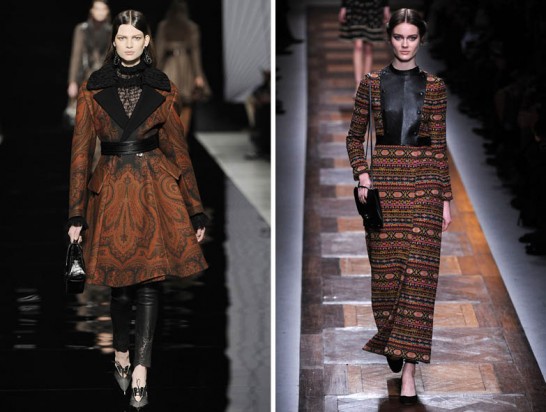 ETRO, Valentino. Принты осени-зимы 2012-13