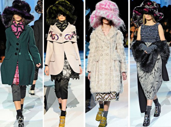 Marc Jacobs. Головные уборы на зиму 2013.