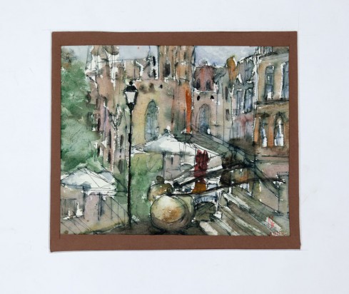 Кафе. Гданьск. б., акв., 2011 г. Маргарита Вавржина