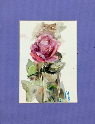 Роза. б., акв., 2011 г. Маргарита Вавржина