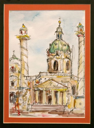 Собор св. Карла. б., акв., 2012 г. Маргарита Вавржина