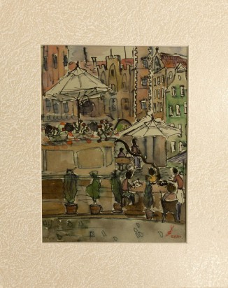 Кафе на Мариацкой улице. б., акв., 2011 г. Христина Вавржина