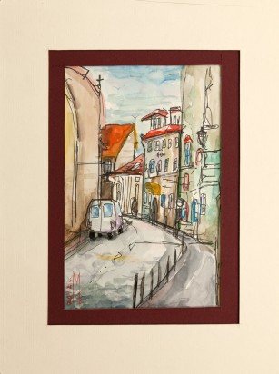 Улочка Братиславы. б., акв., 2012 г. Маргарита Вавржина