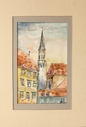 Вена. Башня св. Михаила. б., акв., 2012 г. Христина Вавржина