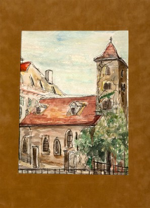 Башня Руперта. б,, акв., паст., 2012 г. Маргарита Вавржина