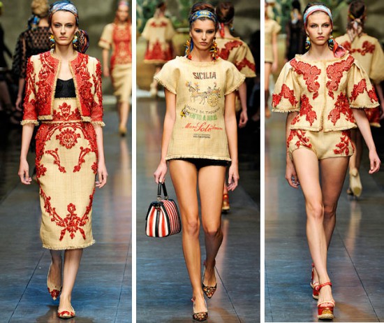 Dolce&Gabbana. Мешковина. Тенденции на весну-лето 2013.
