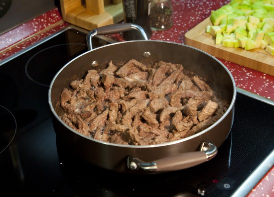 Мясо с картошкой и кабачками «по –японски».