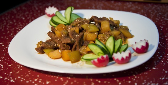 Мясо с картошкой и кабачками «по –японски».