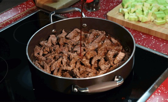 Мясо с картошкой и кабачками «по –японски».