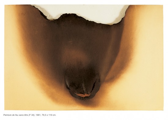 Peinture de feu sans titre (F 34), 1961, 79,5 x 119 см., Yves Klein