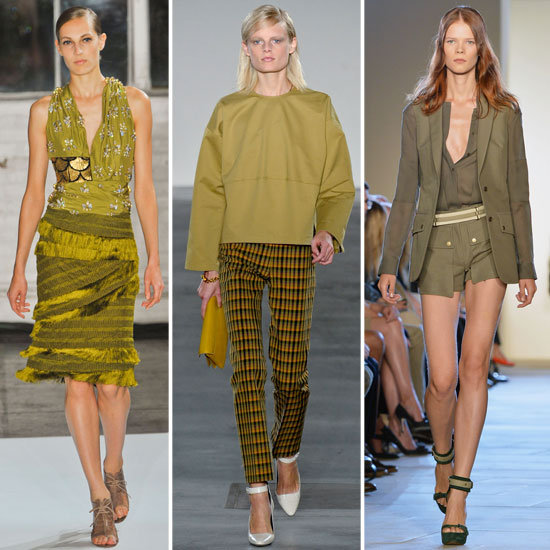 Altuzarra, Derek Lam и Belstaff. Оливковый