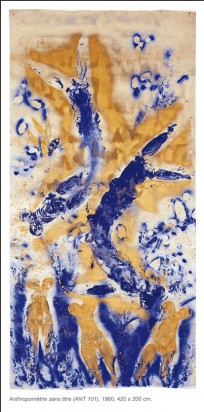 Anthropometrie  sans titre (ANT 101), 1960, 420 х 200 см, Yves Klein