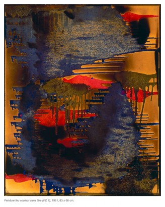 Peinture feu couleur sans titre (FC 7), 1961, 83 x 66 см., Yves Klein