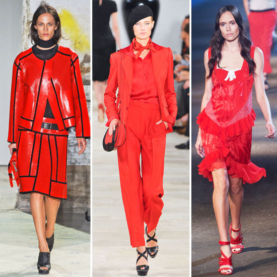 Proenza Schouler, Ralph Lauren, and Prabal Gurung. Красный