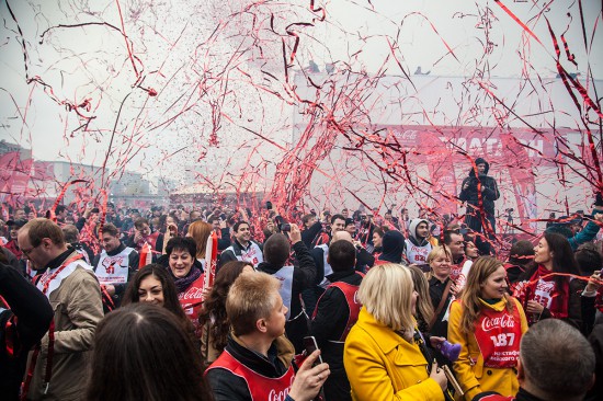 На Московском заводе Coca-Cola Hellenic состоялась Остановка Олимпийского огня «Сочи 2014»!