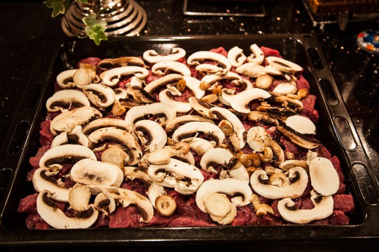 Мясо под с грибами шубой _5