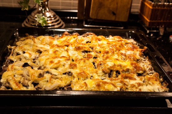 Мясо под с грибами шубой _9