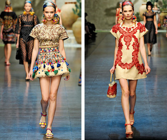 Dolce&Gabbana. Мешковина. Тенденции на весну-лето 2013.